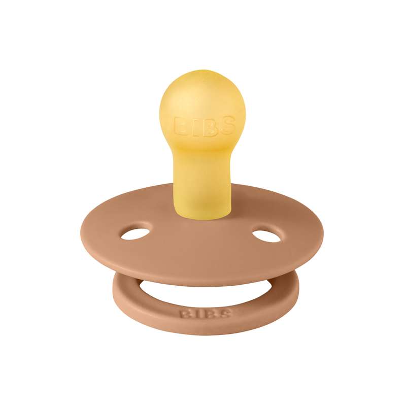 Bibs Rund Colour Napp - strl. 1 - naturgummi - Jorden