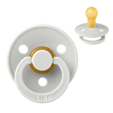 Bibs Rund Colour Napp - strl. 1 - naturgummi - Haze