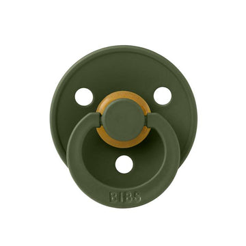 Bibs Anatomisk Colour Napp - strl. 1 - naturgummi - Jägaregrön