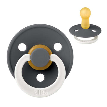 Bibs Rund Colour Napp - strl. 2 - naturgummi - GLOW - Järn