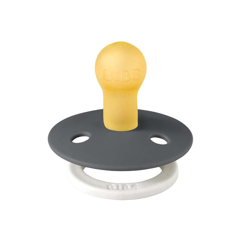 Bibs Rund Colour Napp - strl. 1 - naturgummi - GLOW - Järn