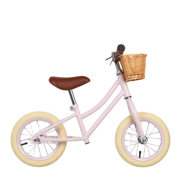 Kid'oh Löpcykel m. Cykelkorg - Pale Rose