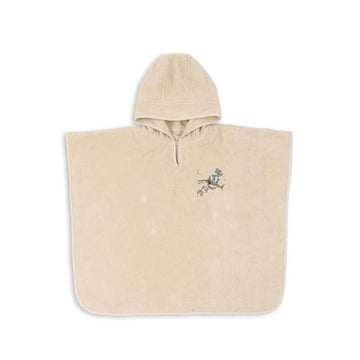 Konges Sløjd Terry Poncho m. Broderi - GOTS - Sommar Sand