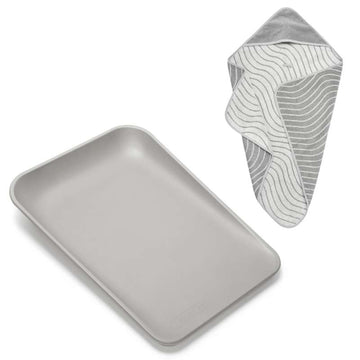Leander Matty™ skötbädd inkl. Hoodie - Pearl Grey