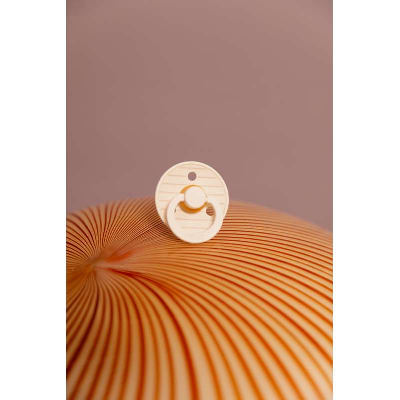 Bibs Rund Colour Napp - 2-Pack - strl. 2 - naturgummi - Studio - Pin - Elfenben/Vanilj
