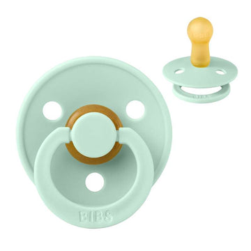 Bibs Rund Colour Napp - strl. 2 - naturgummi - Nordisk Mint