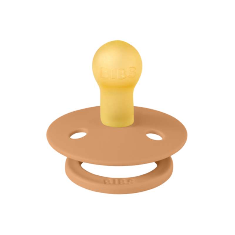 Bibs Rund Colour Napp - strl. 1 - naturgummi - Pumpa