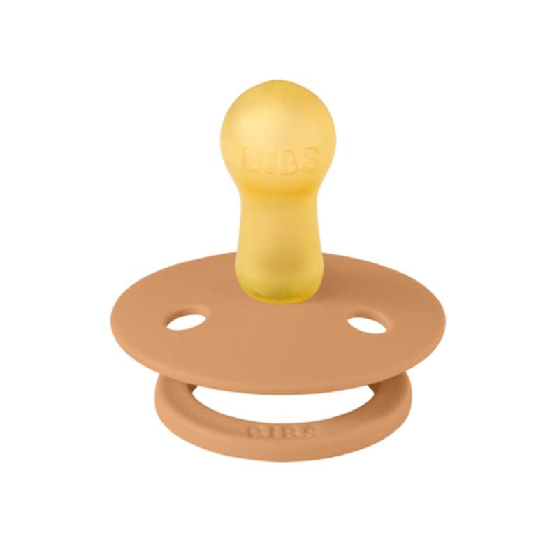 Bibs Rund Colour Napp - strl. 2 - naturgummi - Pumpa