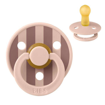 Bibs Rund Colour Napp - strl. 2 - naturgummi - Studio - Block - Blush/Woodchuck