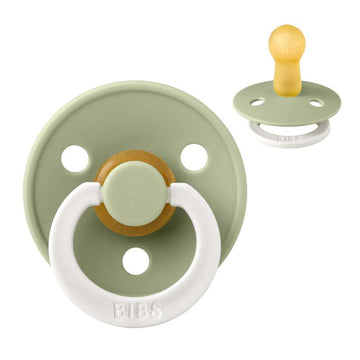 Bibs Rund Colour Napp - strl. 2 - naturgummi - GLOW - Salvia