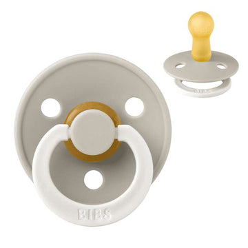 Bibs Rund Colour Napp - strl. 2 - naturgummi - GLOW - Sand