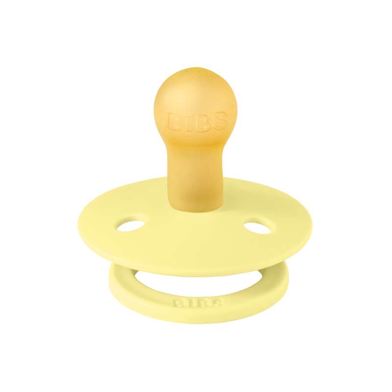 Bibs Rund Colour Napp - strl. 1 - naturgummi - Solsken