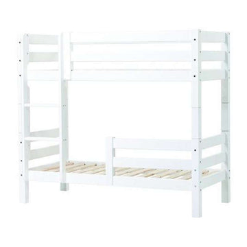 Hoppekids ECO Luxury - Våningssäng med 1/2 Sänggavel - 150 cm. (Flera Storlekar) - Vit