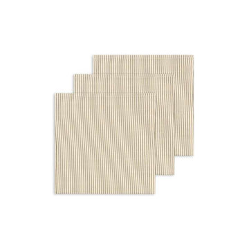 Konges Sløjd Muslin Tygblekar - 3-Pack - GOTS - Te-stripe
