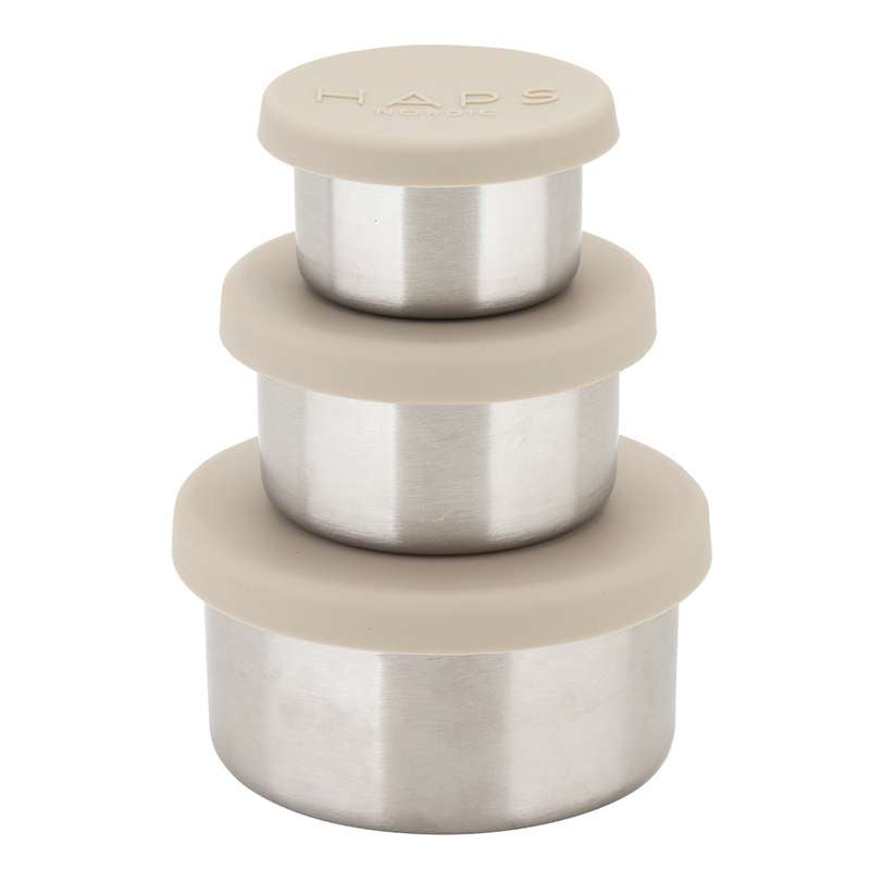 HAPS Nordic Steel Trio Madbeholdere - Oyster Grey