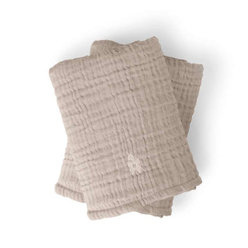 Sebra Pusselunderlag 6-lager - 2 st. - Muslin - Beige 