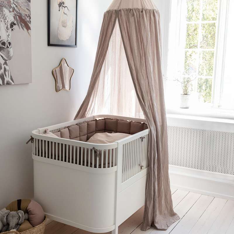 Sebra Sänghimmel - Dobbyvävt - Jetty Beige 