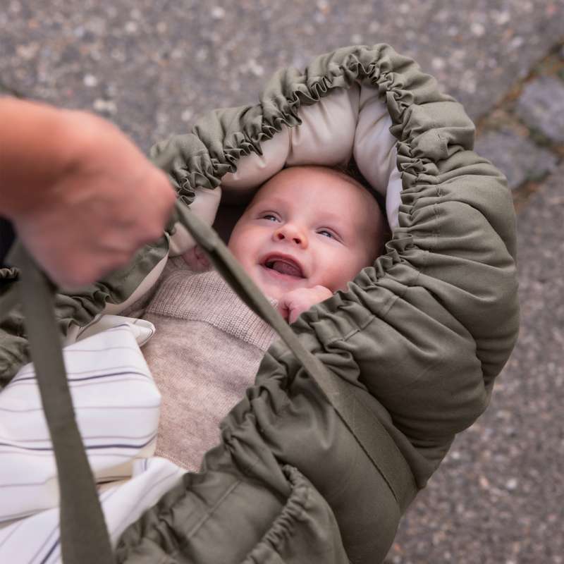 Sebra 3-i-1 Babynest - Mörk oliv 