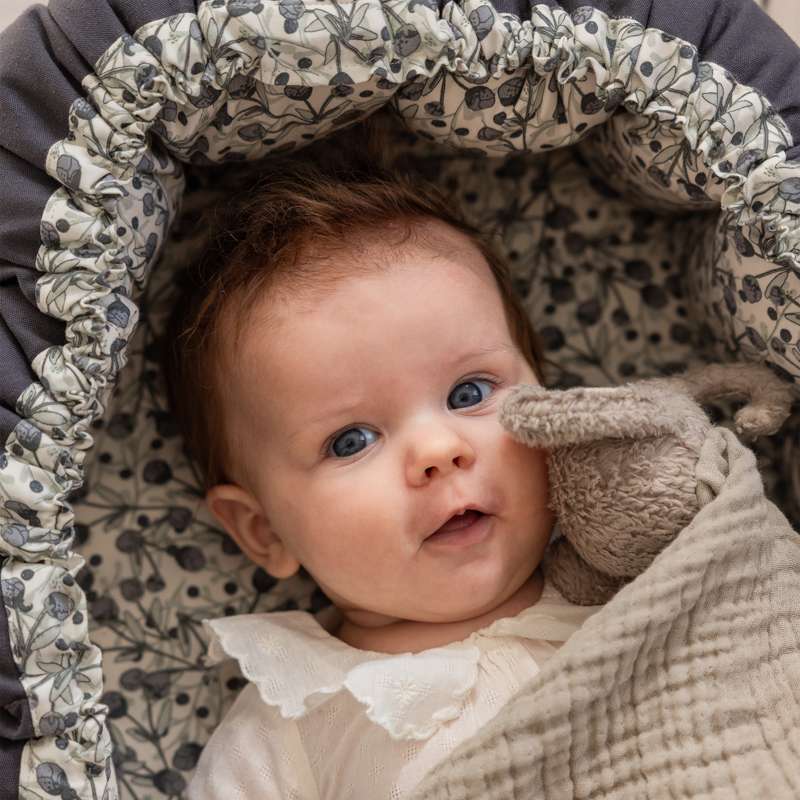 Sebra 3-i-1 Babynest - Blå Oliv 