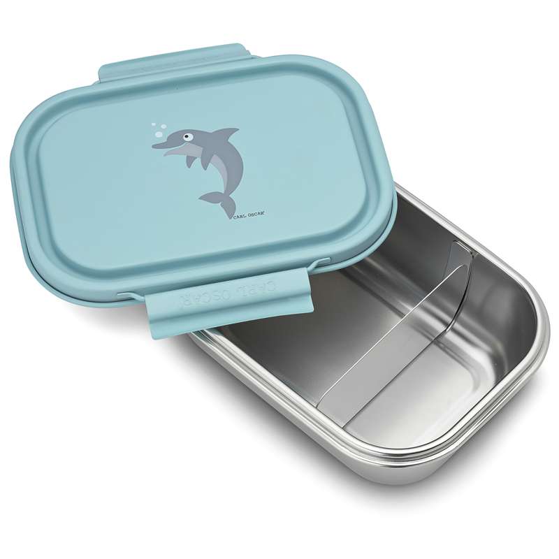 Carl Oscar Steelish Lunchbox - Kids - Delfin - Lys Blå