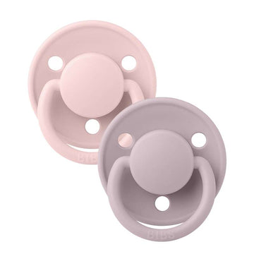 BIBS Rund De Lux Napp - 2-Pack - One size - Silikon - Blossom/Dusky Lilac