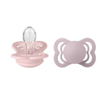 BIBS Symmetrisk Supreme napp - 2-pack - Stl. 1 - Silikon - Blossom/Dusky Lilac