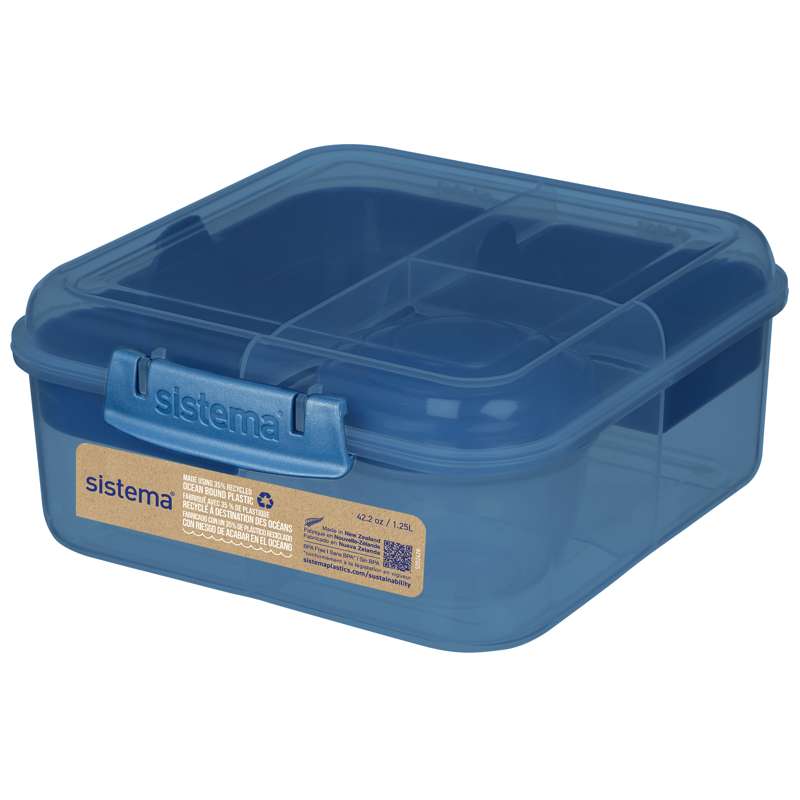 Sistema Ocean Bound Matlåda - Bento Cube - 1,25L - Mountain Blue