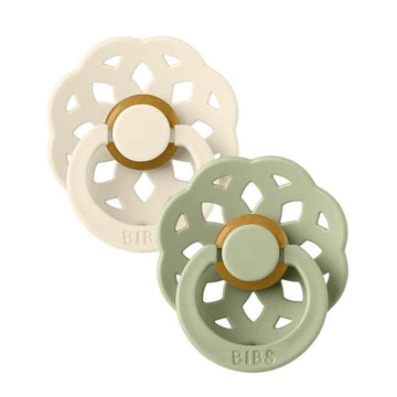 Bibs Boheme Napp - 2-Pack - strl. 1 - naturgummi - Elfenben/Salvia 