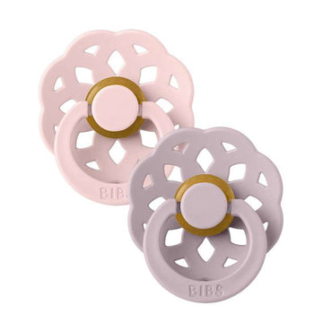 Bibs Boheme Napp - 2-Pack - strl. 1 - naturgummi - Blossom/Dov Lila 