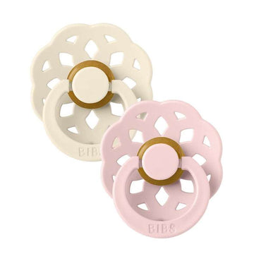 Bibs Boheme Napp - 2-Pack - strl. 1 - naturgummi - Elfenben/Blomma 