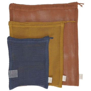 HAPS Nordic Mesh Bags Förvaringspåsar - 3-pack - Höstmix