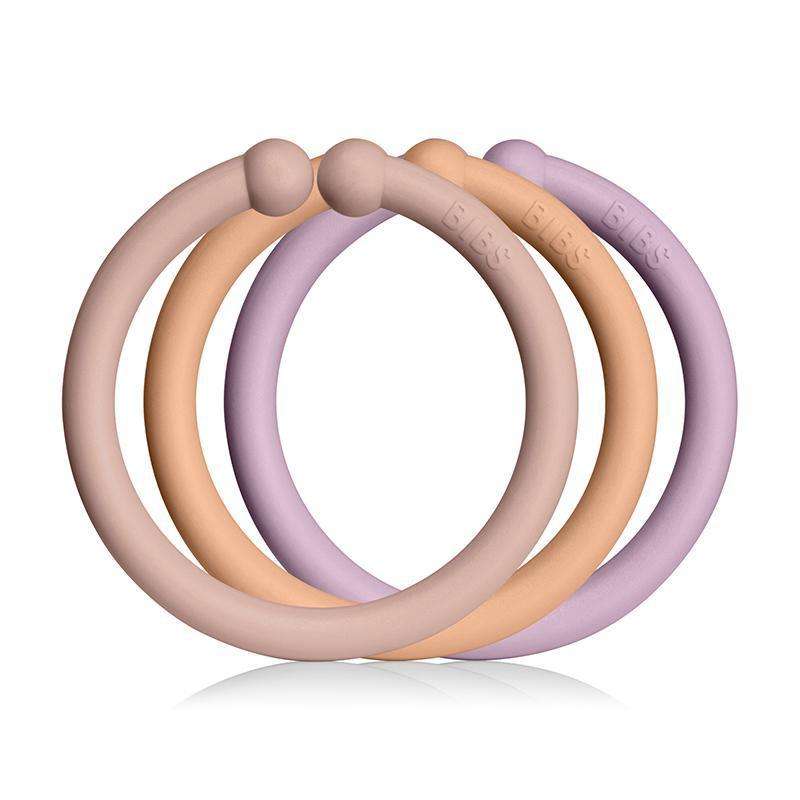 BIBS Loops - Upphängningsringar - 12-pack - Blush/Peach/Dusky Lilac