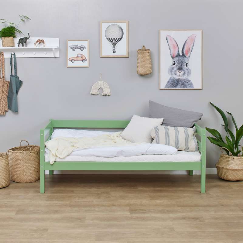 Hoppekids ECO Comfort - Juniorsäng - 70x160 cm. - Blekgrön