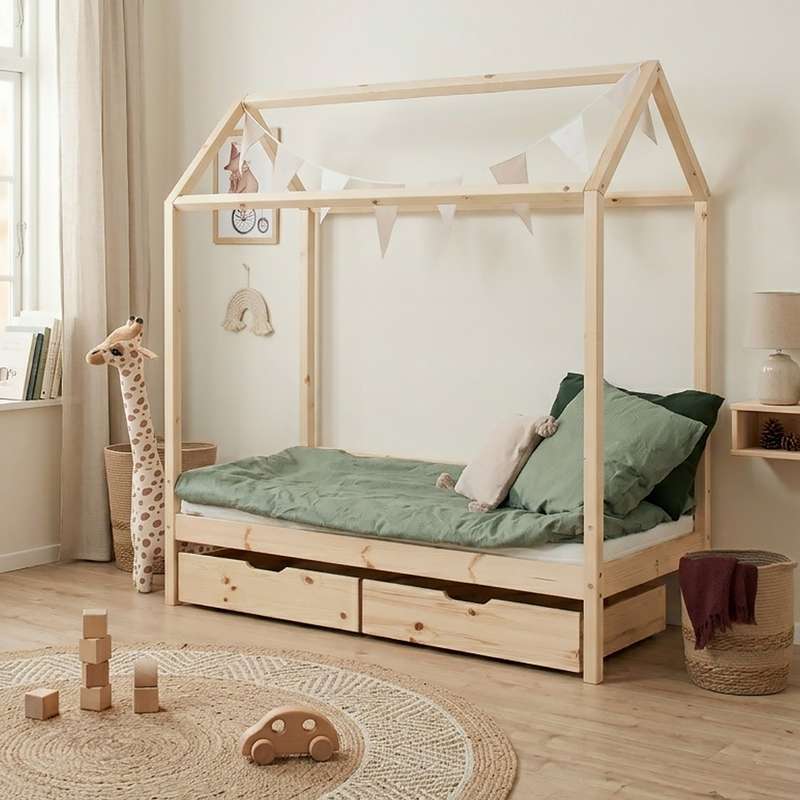 Hoppekids ECO Comfort - Hussäng - 70x160 cm. - Vit 