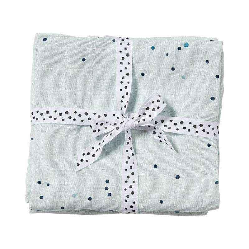 Done by Deer Tygblöjor i 2-pack - Dreamy Dots - Blå