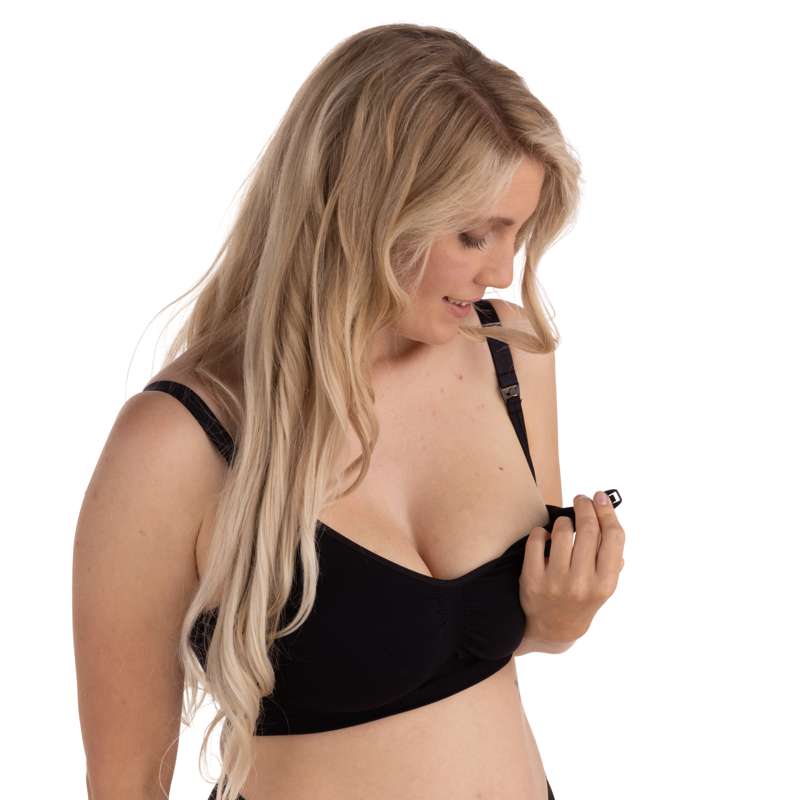 Carriwell Ny mamma amningsbh utan sömmar - svart 