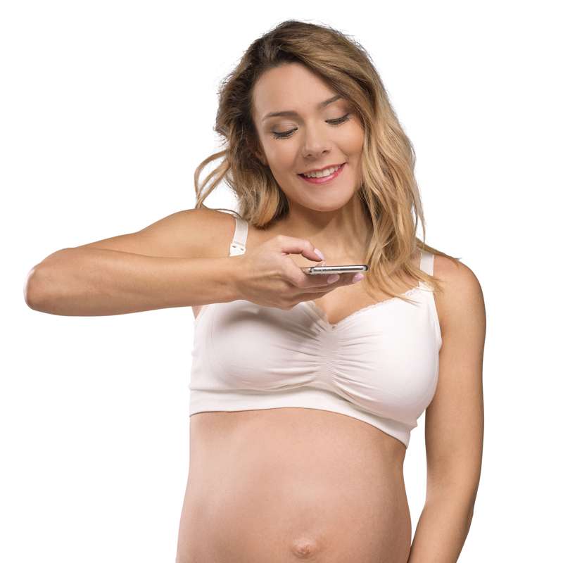 Carriwell New Mum - Sömlös Ekologisk Amnings-BH (Vit)