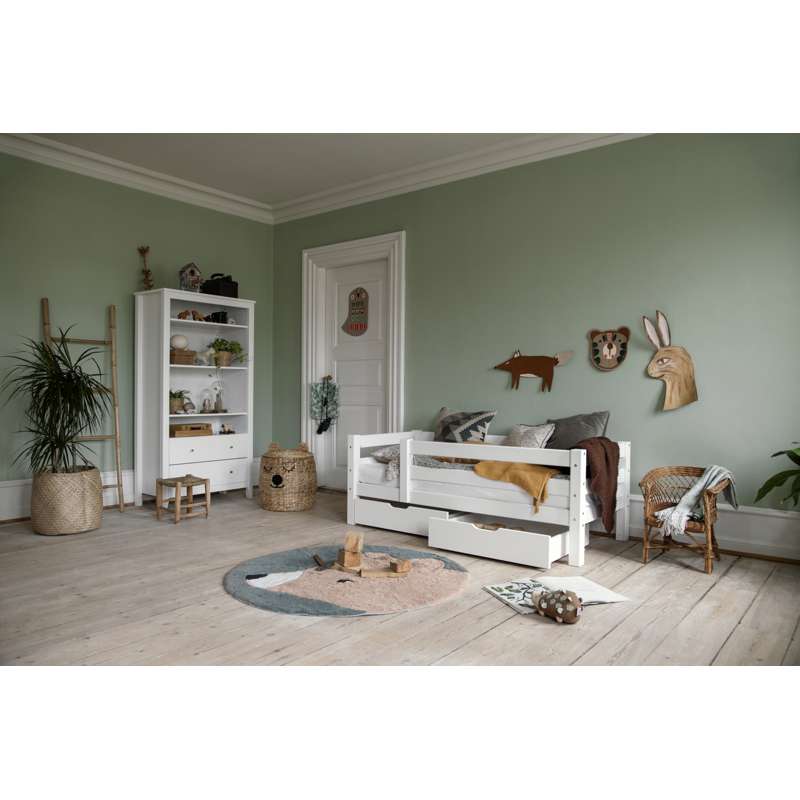 Hoppekids ECO Luxury - Soffsäng med ryggstöd och sänggavel (Flera storlekar) - Vit