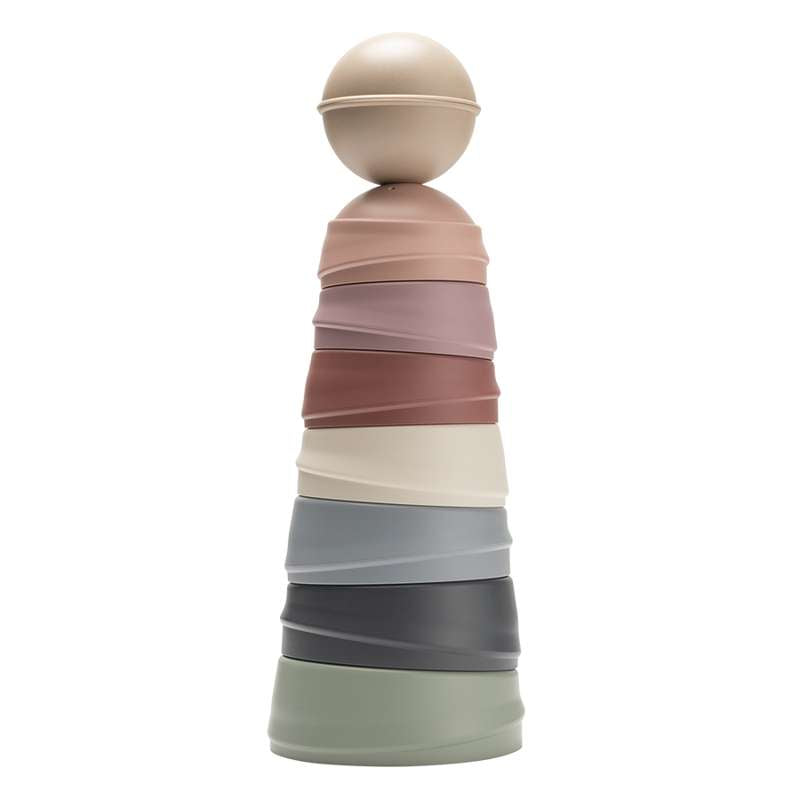 BIBS Play - Wobbly Tower - Välttorn - Pastel Rainbow