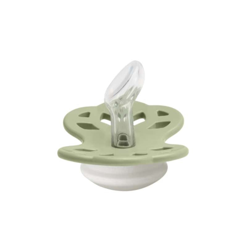 BIBS Anatomisk Infinity Napp - Str. 1 - Silikon - GLOW - Sage