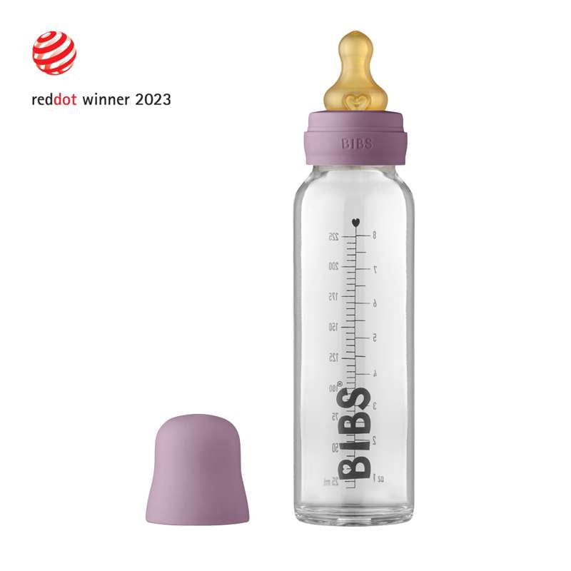 BIBS Flaska - Komplett Nappflaskset - Stor - 225 ml - Mauve