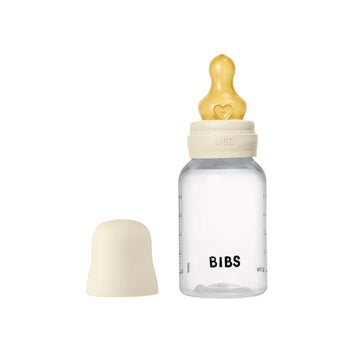 BIBS Bottle - Nappflaskset - Plast - Latex/Slow Flow/Rund - 150 ml. - Ivory