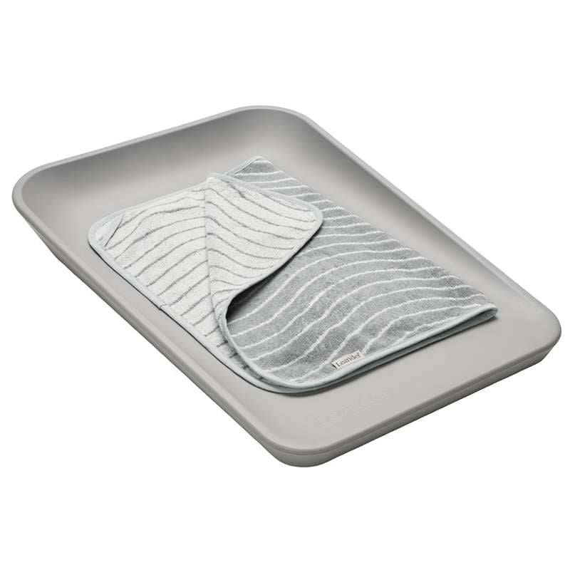 Leander Toppar till skötbädd - Woodland - Ekologisk - Cool Grey 
