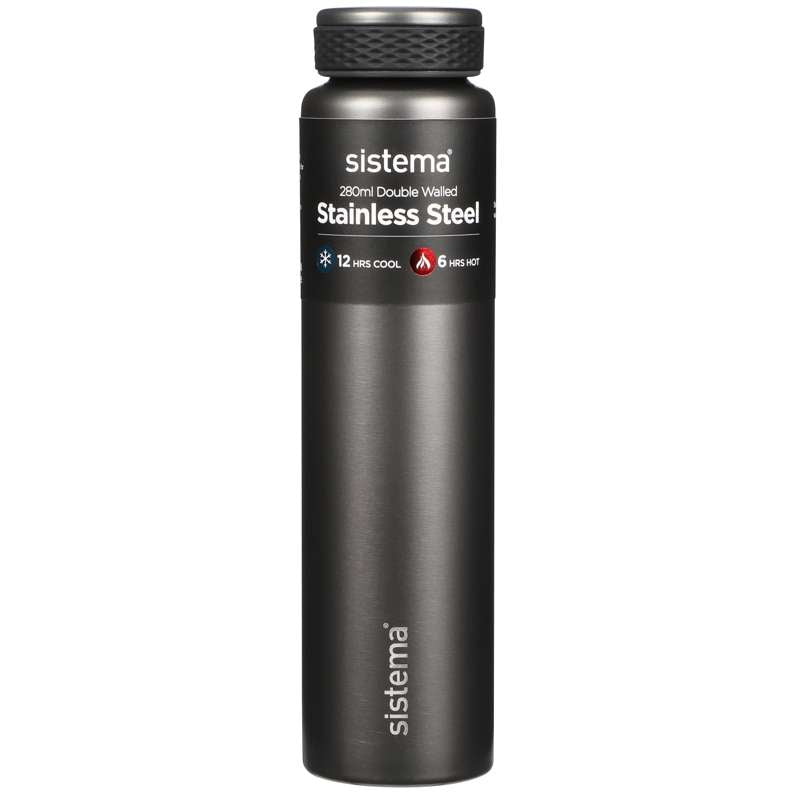 Sistema Termoflaska - Rostfritt Stål - 280 ml - Mörkgrå