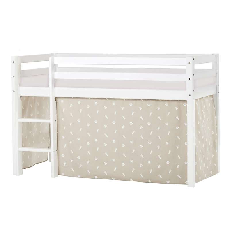 Hoppekids ECO Dream - Halvhøj Seng m. PETS Forhæng - 70x160 cm. - Ikke Delbar