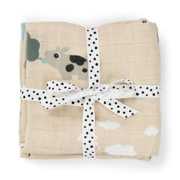 Done By Deer Stofblöjor - 2 st. - Tiny Farm - Sand 