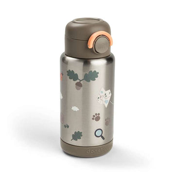 Done by Deer Termoflaska m. Sugrör - Tiny Trails - 340ml - Sand 