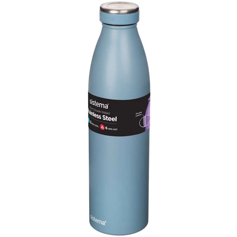 Sistema Termoflaska - Rostfritt Stål - 750 ml - Kustblått