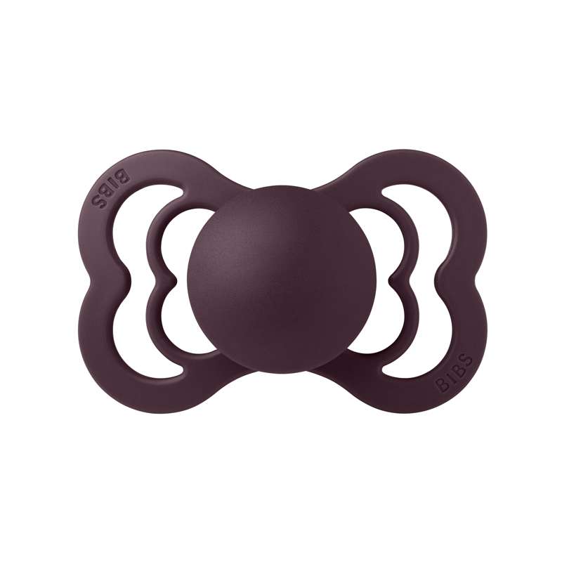 BIBS Symmetrisk Supreme-napp - strl. 2 - Silikon - Plum 