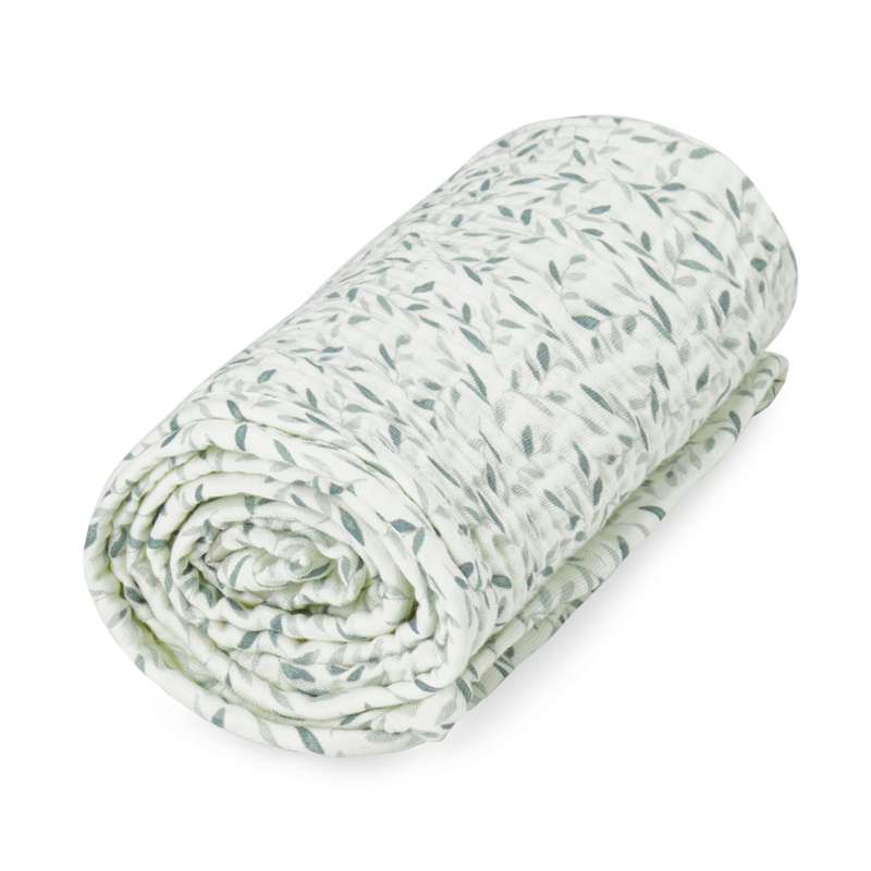 Cam Cam Copenhagen Muslin Babyfilt - GOTS - Gröna Blad